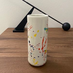 New Felt Fat 22 Splatter Rainbow Vase